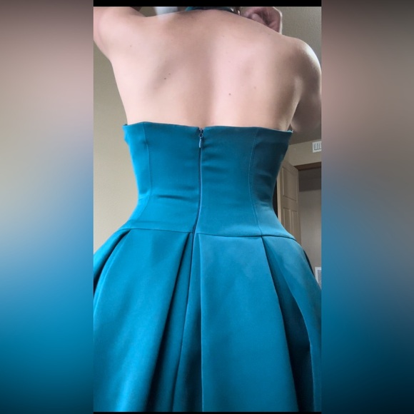 NWT Halston Heritage Teal Cocktail Dress - Picture 6 of 11